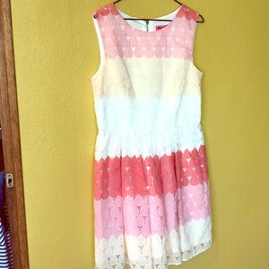 Betsey Johnson Pastel Dress Spring Ombré Sz 12